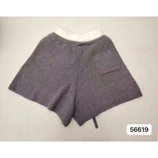 批发实价秋冬新款拼色设计系带百搭针织短裤