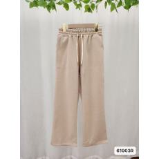 批发实价休闲系带口袋宽松垂感直筒慵懒加绒加厚阔腿裤