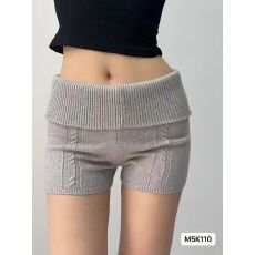 批发实价时髦麻花软糯针织<b class='q'>百搭</b>短裤