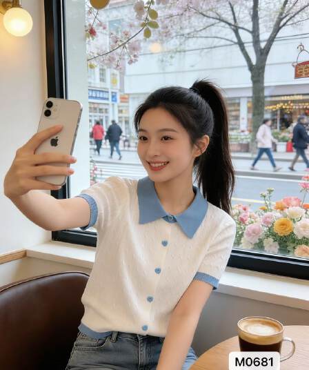 패션 폴로 칼라 패치워크 색상 꽈배기 니트 반팔 오픈 가디건 맨위