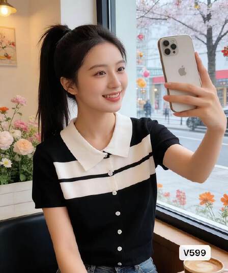 패션 POLO 칼라 패치워크 색상 니트 반팔 오픈 가디건 맨위 여성