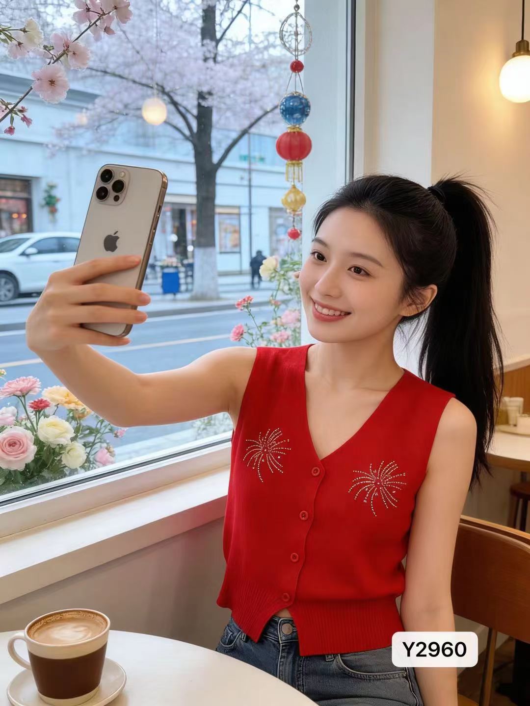 패션 V넥 베스트 핫픽스 조끼 오픈 가디건 맨위 여성