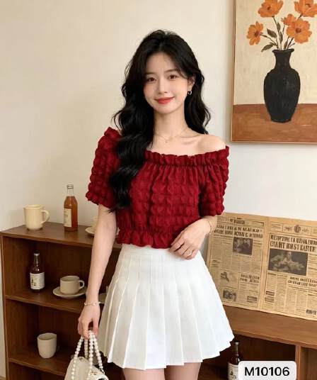 정가 달콤한 매운맛 바람 오프숄더 오프숄더 주름 티셔츠 이슬 뼈의 풀오버 반팔