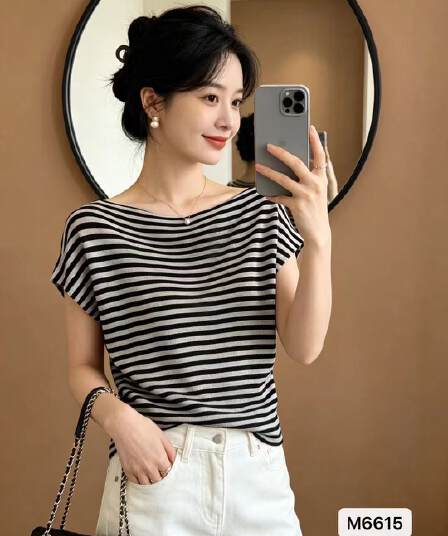 정가 순수한 욕망 바람 오프숄더 디자인 허리 수축 슬림해 보이는 풀오버 반팔