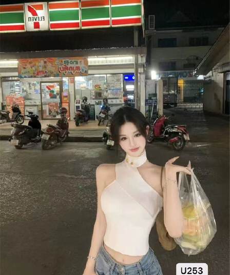 정가 한국 동대문 섹시함 부적 행침 목 반하이넥 얇은 니트 조끼