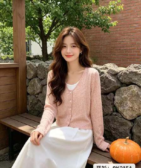 정가 패션 연령 감소 V넥 긴팔 오픈 가디건 자외선 차단 의류 수 있습니다. 조정 어깨끈 슬립