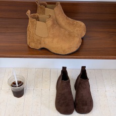 批发厚底内增高加绒勃肯鞋女2025秋冬新款磨砂真皮短靴舒适保暖毛毛鞋