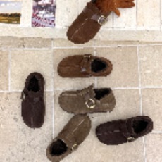 批发磨砂真皮厚底复古勃肯鞋女2025冬季新款百搭小个子增高加绒<b class='q'>休闲</b>鞋