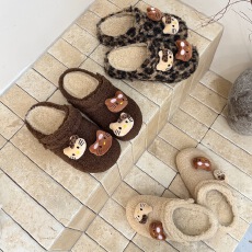 批发可爱kitty厚底包头毛毛拖鞋2025春夏外穿保暖勃肯棉拖鞋