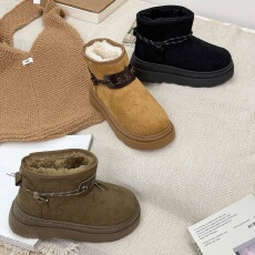 雪地靴女皮毛一体2025年新款真皮百搭厚底增高加绒保暖棉鞋