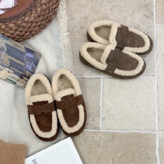 批发高品质真皮2025新款磨砂牛皮真毛<b class='q'>女鞋</b>厚底加绒勃肯鞋冬季<b class='q'>时尚</b>休闲