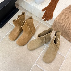 批发复古小众美拉德真皮短靴女鞋子2025新款秋冬单靴内增高西部牛仔靴