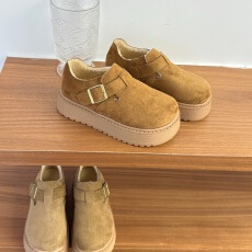 批发厚底全包加绒勃肯鞋女2025新款爆款秋<b class='q'>冬</b>季乐福鞋一脚蹬博肯棉鞋子