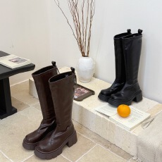 批发厚底骑士靴女款2025秋<b class='q'>冬</b>新款长靴小个子增高长筒靴黑色靴子