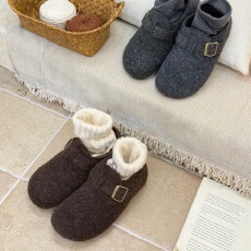 批发2025休闲风秋<b class='q'>冬</b>百搭时尚休闲单鞋复古软底休闲鞋毛毛鞋懒人鞋