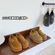 批发7cm厚底增高勃肯鞋女2026新款春季<b class='q'>百搭</b>一脚蹬全包博肯鞋单鞋