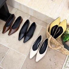 批发真皮版极简风尖头低跟一脚蹬玛丽珍鞋法式气质<b class='q'>通勤</b>百搭浅口单鞋