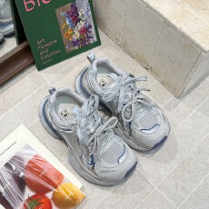 批发真皮~厚底老爹鞋女2025新款松糕底增高高级感<b class='q'>百搭</b>蓝色休闲<b class='q'>运动鞋</b>