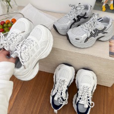 厚底老爹鞋女2026春季新款网面透气休闲鞋增高百搭运动鞋