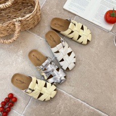 批发2026 韩系半包头镂空编织百搭一脚蹬罗马勃肯半拖女<b class='q'>春</b>夏