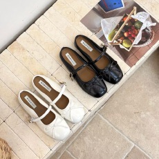 白色蝴蝶结玛丽珍拖鞋女2026年新款春季轻便软底增高浅口单鞋