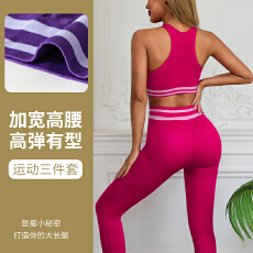 批发长裤防震跑步短款健身文胸背心式美背<b class='q'>显瘦</b>支撑<b class='q'>运动</b>内衣女瑜伽套装