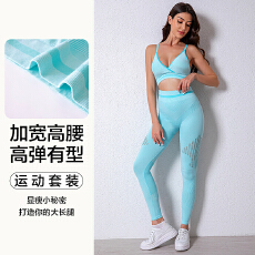 批发长裤宅家夜间健身瑜伽高弹套装<b class='q'>女</b>防震美背运动内衣两件套<b class='q'>提</b><b class='q'>臀</b>交叉