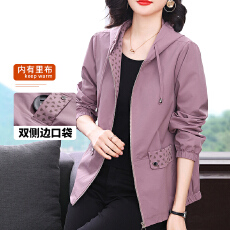 批发中年妈妈春秋风衣<b class='q'>秋装</b>新款婆婆上衣<b class='q'>中老年</b>女装洋气夹克<b class='q'>外套</b>