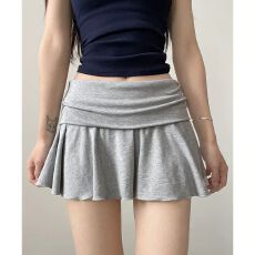 批发首发翻腰网球裙女2025夏季新款A字防走光包臀<b class='q'>百搭</b>休闲运动半身裙