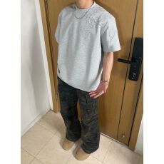 批发官图大码女装220克曼巴棉<b class='q'>短袖</b><b class='q'>t</b><b class='q'>恤</b>男夏新款刺绣花中长宽松圆领上衣