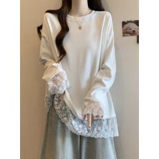 批发280克螺纹德绒蕾丝<b class='q'>打底衫</b>女春秋冬长袖T恤<b class='q'>中长款</b>加绒上衣服