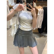 批发灰色休闲短裙女春夏季新款高腰半身裙a字裙防走光运动风瑜伽网球