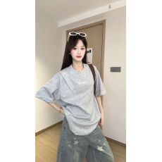 批发官图曼巴棉220克潮牌短袖<b class='q'>t</b><b class='q'>恤</b>男女情侣夏新款刺绣宽松圆领上衣