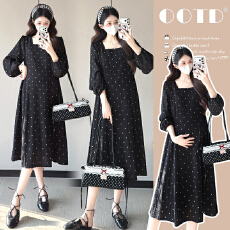 批发实拍现2026春季新款<b class='q'>孕妇装</b>大码韩版宽松简约气质显瘦中长款<b class='q'>连衣裙</b>