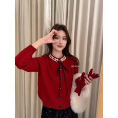 批发SARA韩系甜美爱心纽扣系带毛衣2025年秋冬气质百搭显瘦<b class='q'>针织</b>上衣女