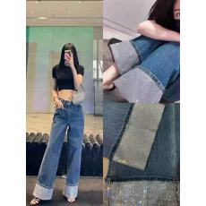 批发2026春上<b class='q'>新款</b>今年流行爆款高腰钻闪闪直筒翻边牛仔<b class='q'>裤</b>女