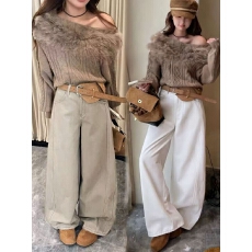 批发2026流行网红裤子新款裤子高腰直筒<b class='q'>牛仔裤</b>女龙牙童