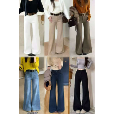 批发2026春<b class='q'>弹力</b>美式筒喇超模裤微喇裤长裤<b class='q'>牛仔裤</b>女