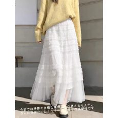 批发韩系<b class='q'>甜美</b>层层网纱蛋糕裙2026春秋新款仙女蓬蓬长裙a字显瘦半身裙