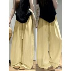 批发棉麻弯刀裤女夏季薄款2026新款宽松垂感休闲小个子亚麻气球阔腿裤