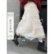 批发馨帮帮 蓬蓬蛋糕<b class='q'>裙</b>女秋仙女月光<b class='q'>裙</b>法式高腰<b class='q'>芭蕾舞</b>纱<b class='q'>裙</b>半身<b class='q'>裙</b>长款