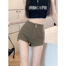 批发辣妹牛仔短<b class='q'>裤</b>女新款夏季薄款高腰显瘦紧身a字热<b class='q'>裤</b>包臀三分<b class='q'>裤</b>