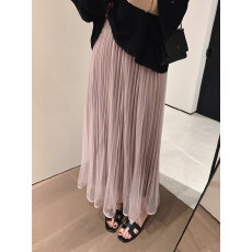 批发misslady复古温柔高品质网纱百褶半身裙子女高腰大摆垂感宽松<b class='q'>长裙</b>