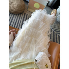 批发细碎星芒！重工烫钻蛋糕网纱半身裙女2026新款春季宽松慵懒中长裙