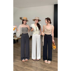 批发实拍西装裤女春夏2026新款小个子高级感垂感窄版直筒冰丝阔腿裤子