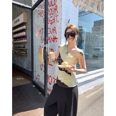 批发撞色松弛感 斜肩拼色抽褶<b class='q'>打底</b>衫 修身显瘦<b class='q'>上衣</b>