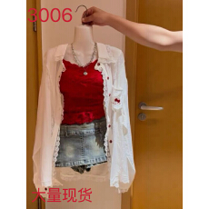 批发法式甜美可爱蕾丝拼接长袖<b class='q'>衬衫</b>女春夏白色宽松防晒衣薄款上衣