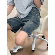 批发复古阔腿牛仔短<b class='q'>裤</b>女款<b class='q'>夏季</b>梨形身材大码胖mm高腰显瘦直筒五分中<b class='q'>裤</b>
