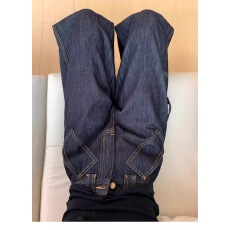 批发韩系复古美式黑色<b class='q'>牛仔裤</b>女2025秋季胖mm宽松高腰显瘦直筒阔腿裤子