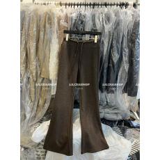 批发25秋冬新款美式休闲微喇裤女高腰显瘦抽绳百搭垂感纯色